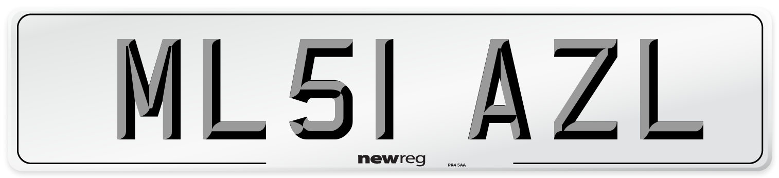 ML51 AZL Number Plate from New Reg